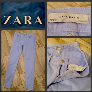 Zara Basic Cotton Pants EUC - Light blue